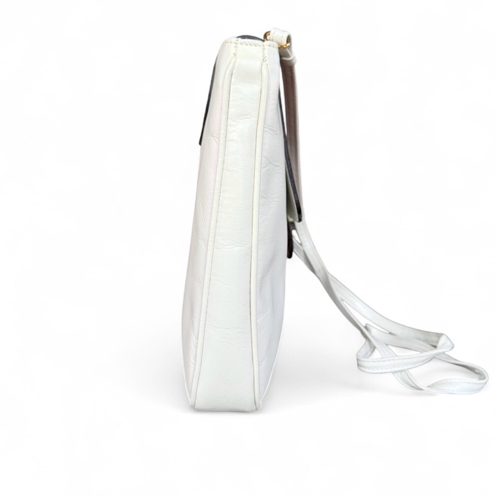 Salvatore Ferragamo Two-Tone Leather Flap Crossbody Shoulder Bag - Picture 6 of 12